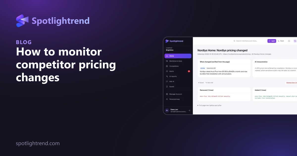 How to monitor competitor pricing changes (without checking their sites every day)